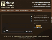 Tablet Screenshot of mariancaskets.com